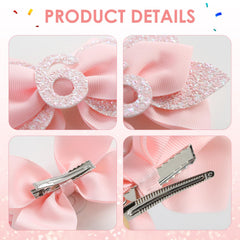 Jiaduo pink birthday bow 3 year with clip for active playtime looks