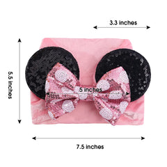 JIAHANG newborn photography prop headband in pink, perfect for shoots.