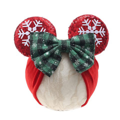 JIAHANG velvet bow headwrap on wide band, gentle fit for toddlers