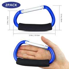 JIALEEY grocery bag hook blue in use secures multiple bags during errands