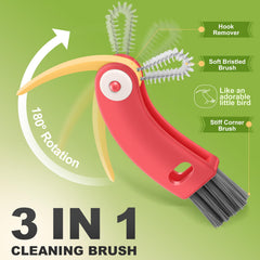 JICNUSK arc-shaped handle improves grip during cleaning.