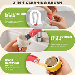 JICNUSK four-color set helps families identify personal brushes.