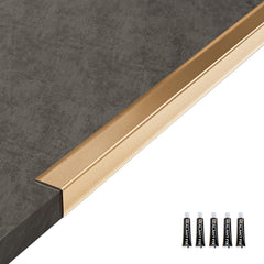Jiekayi metal wall corner protector long side view provides durable wall edge defense with gold finish