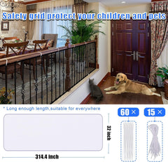 JIFTOK banister rail guard installation holes buckles enables quick setup