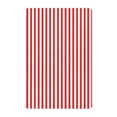 Jihqo red white stripes crib sheet close-up shows snug fit and breathable comfort.