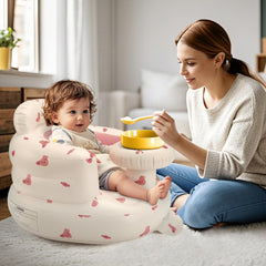 Jikasho inflatable baby seat built-in pump demonstrates quick three-minute setup
