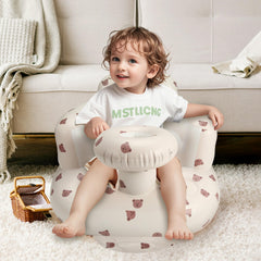 Jikasho inflatable baby seat tray attachment enabling easy feeding and playtime