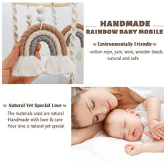 JILPAK handmade macrame tassels mobile adds natural texture and cozy charm to a crib.