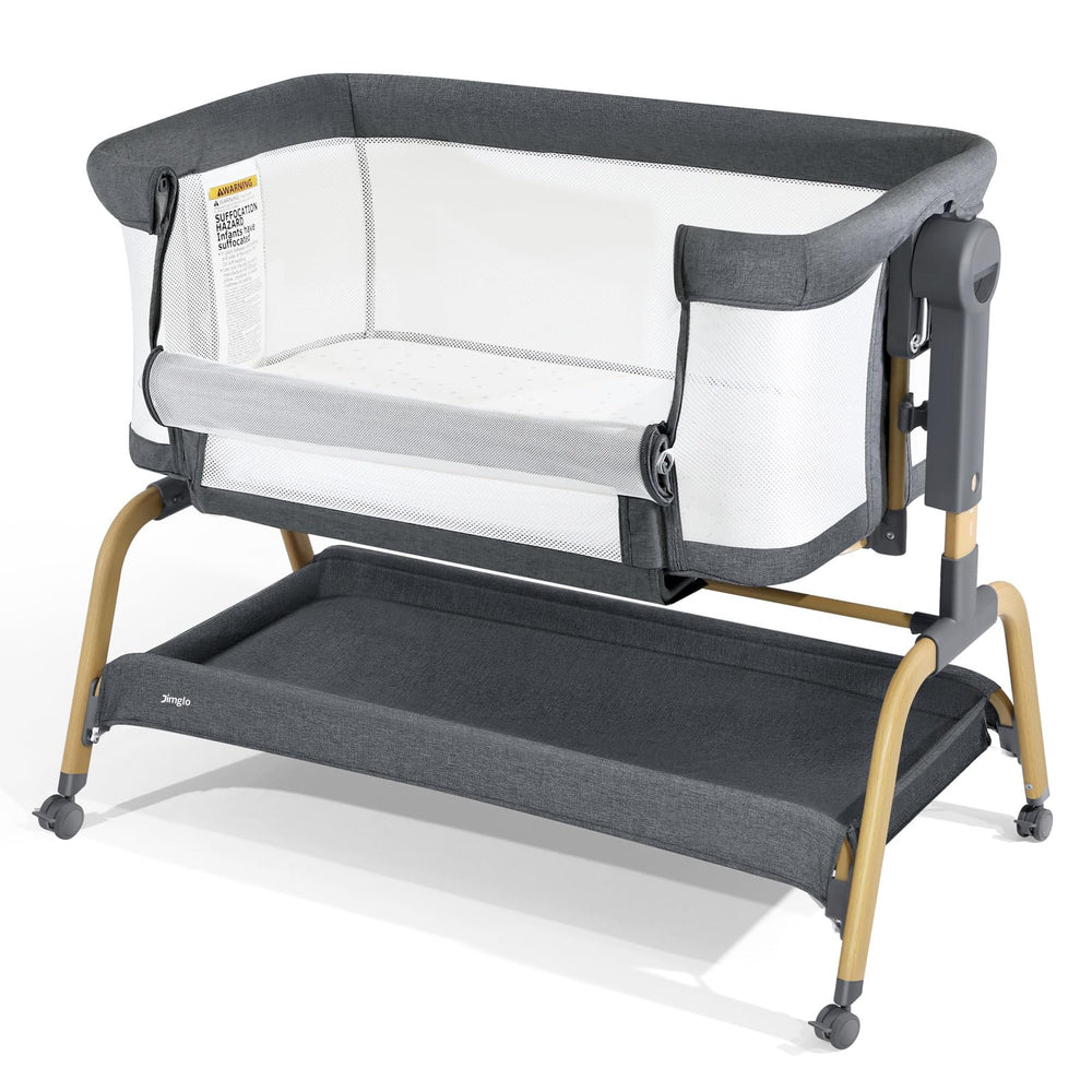 Jimglo 3-in-1 bassinet full view with sturdy frame for safe sleep