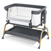 Jimglo 3-in-1 bassinet full view with sturdy frame for safe sleep