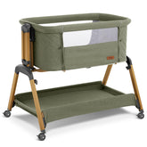 Jimglo 3 in 1 baby bassinet green main view highlights versatile sleep setup for newborns