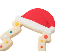 Jimibaby Christmas Teether design supports color and shape recognition.