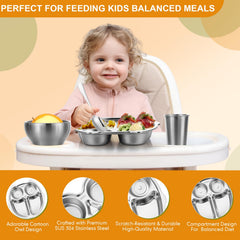 Jinei kids stainless-steel-spoons-forks close-up emphasizes durable, reusable dining set