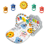 JING SHOW BUSSINESS piano-keys-play-mat — invites early auditory exploration during tummy time.