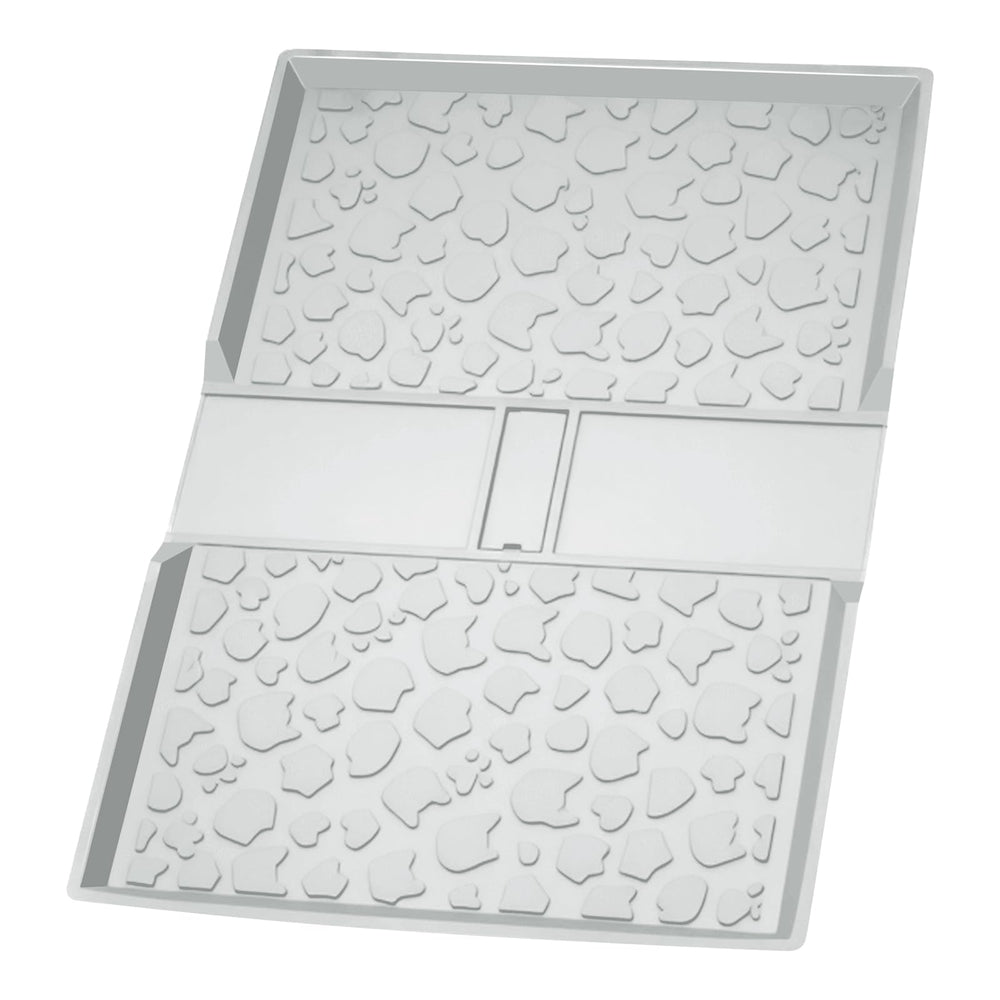 JingRoom all-weather mat front view shows Wrangler Deluxe fit, protecting aboard from mud and water.