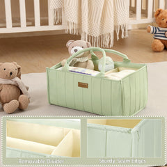 Jinrobabes diaper caddy maximizes newborn essentials in a compact, space-saving design.
