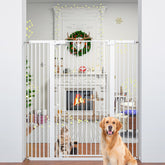 Jiprlak 51inch cat gate front view shows tall, secure doorway barrier for safe containment.