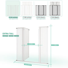 Jiprlak cat gate in hallway demonstrates adjustable width for doorway fit and pet safety.