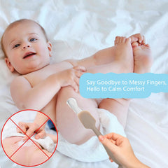 JIQIHEYI diaper spatula green with suction base, prevents spills at changing station
