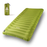 Jirni Premium Toddler Travel Bed inflates quickly with pump-sack for easy setup.