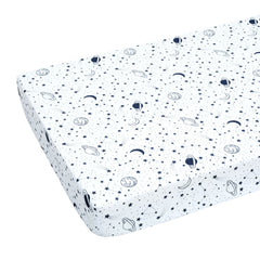JISEN baby crib sheet soft fabric closeup highlights gentle feel for peaceful sleep