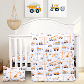 JISEN 3-piece crib bedding set packaging bag keeps components organized for storage