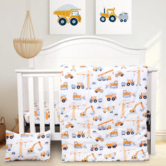 JISEN 3-piece crib bedding set packaging bag keeps components organized for storage