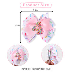 Jissoo pink confetti hair clip adds sparkle to princess outfits