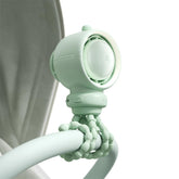 JISULIFE stroller fan bladeless design close-up showing safe baby cooling
