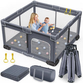 Jixrolyn foldable playpen mat setup demonstrates quick tool-free assembly for busy parents