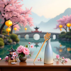 Jizlan wooden hair-pin for bun styling with secure hold and classic look.