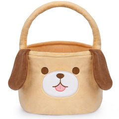 JIZWPOOM Labrador Easter basket with handle for easy egg hunts and kids' portability