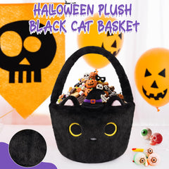 JIZWPOOM soft plush trick or treat bucket for lightweight candy or toys