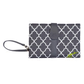 JJ Cole Diaper Changing Clutch Stone Arbor closed for portable on-the-go storage.