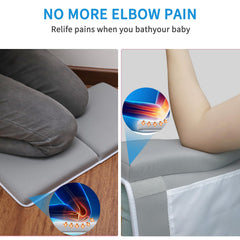 JJGoo bath kneeler non-slip bottom keeps mat in place during tub time
