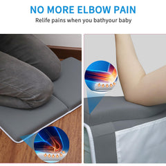 JJGoo elbow rest with suction cups securing to tub walls.