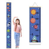 JLNGTHONG height chart with blue planet patterns for playful growth tracking.