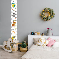 JLNGTHONG height chart deer motif creates cozy nursery decor with measurements.