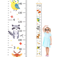 JLNGTHONG height chart with fox pattern for engaging growth tracking.
