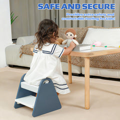 JPMKPD Fresh-Blue stool assembly guide highlighting four-step setup