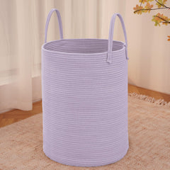 JMvicyroam large woven laundry basket close-up shows soft cotton rope for clutter-free storage.