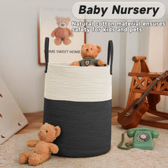 JMvicyroam laundry basket side view shows tall, collapsible design for easy space saving