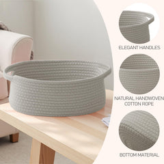 JMvicyroam two-pack stacked baskets save space while organizing toys or books.