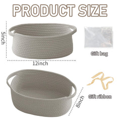 JMvicyroam woven basket close-up shows sturdy handles and soft texture for daily use.