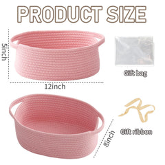 JMvicyroam woven basket with soft handles for easy carrying