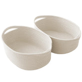 JMvicyroam woven basket with handles for shelf organization and stylish storage
