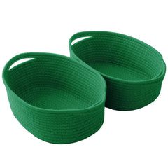 JMvicyroam woven basket with handles keeps shelves tidy and decor-friendly