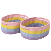 JMvicyroam woven basket top view shows compact storage for shelves and tidy spaces