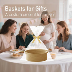 JMvicyroam woven basket toy bin ready for kids' playroom tidying