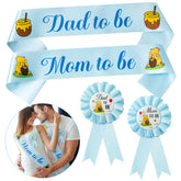Jnothmore Winnie mom-to-be belt blue for memorable baby shower photo ops